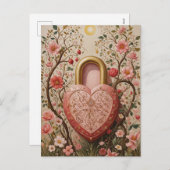 保護されたハート シーズンポストカード (正面/裏面)