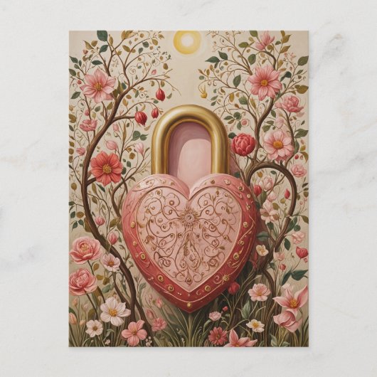 保護されたハート シーズンポストカード (正面)