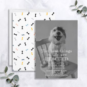 保護されたペットの養子縁組の写真の発表 招待状