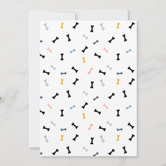 保護されたペットの養子縁組の写真の発表 招待状 (裏面)