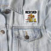 保護された犬と猫は私のお気に入りの種 缶バッジ (インサイチュ)