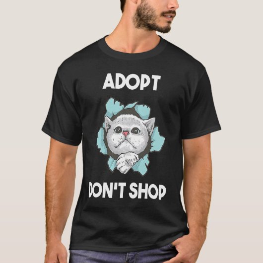 保護するなら購入しないで ネコ 1 Tシャツ (正面)