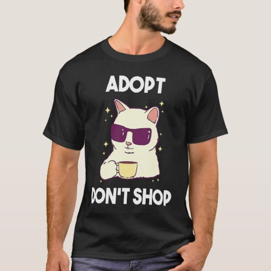 保護するなら購入するな ネコ 2 Tシャツ (正面)