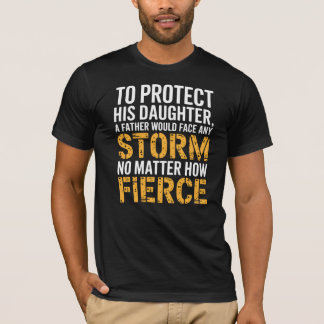 保護する父 父 娘 ギフトTシャツ Tシャツ