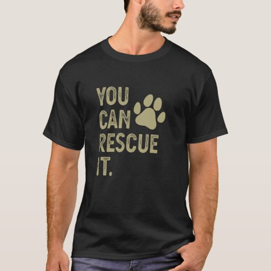 保護できるよ ペット+動物レスキューTシャツ 1 Tシャツ (正面)