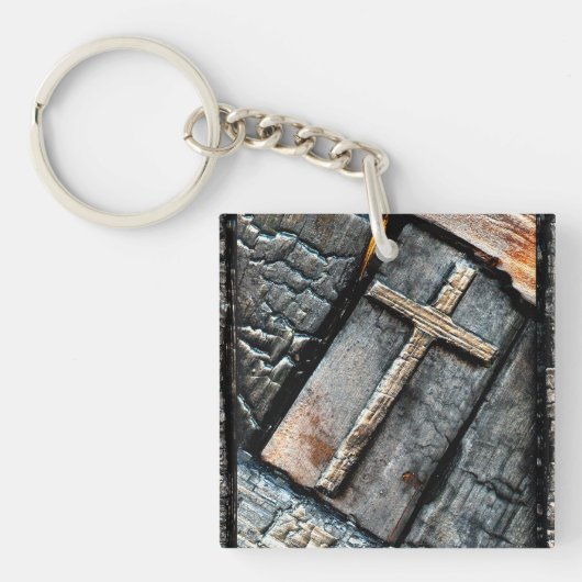 保護と人生の道を越える キーホルダー (正面)