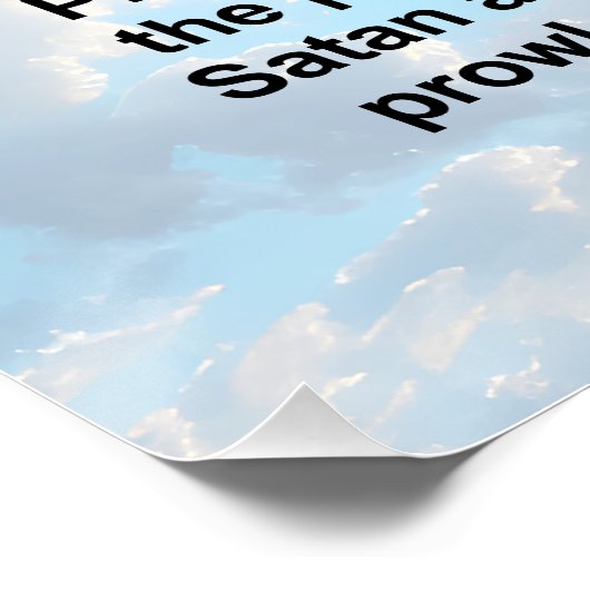 保護と勇気のためのカトリック祈りの言葉 ポスター (コーナー)