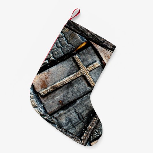 保護の十字 スモールクリスマスストッキング (正面 (吊り時))