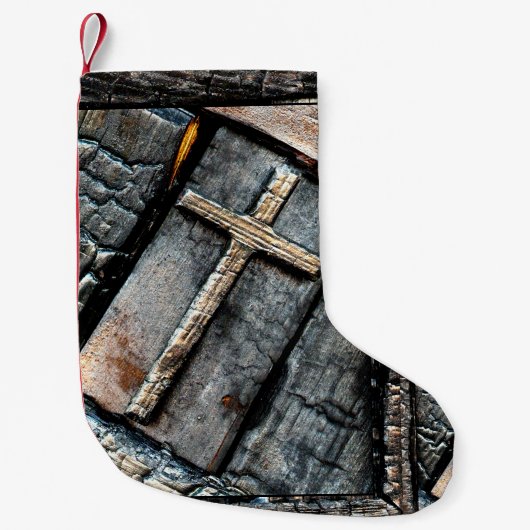 保護の十字 スモールクリスマスストッキング (正面)