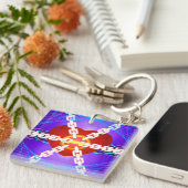 保護の損傷したハートキーチェーン キーホルダー (正面右)