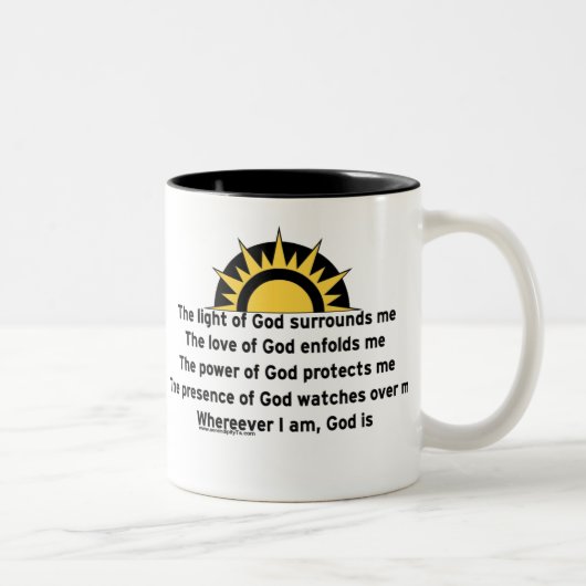 保護の祈りの言葉 ツートーンマグカップ (右)