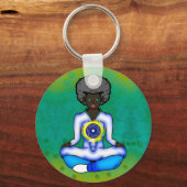 保護の青い光 キーホルダー (正面)