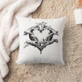 保護のAハート – スケルトンハンドハート クッション (ブランケット)