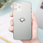 保護のAハート – スケルトンハンドハート シール (スマートフォン)