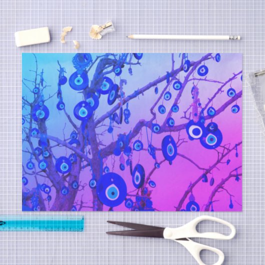 保護アジェスティングアイアミュレットギフトティッシュ 薄葉紙 (クラフト)