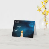 保護エンジェルブルームーンスカイ引用文 カード (黄色い花)