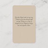 保護エンジェル祈りの言葉カード用祈りの言葉 名刺 (裏面)