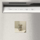 保護カラーを着たテリア犬 マグネット (インサイチュ (食洗機))