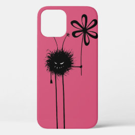 保護ピンクの邪悪な花の虫 iPhone 12 PROケース