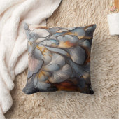 保護プリント銀葉模様 クッション (ブランケット)