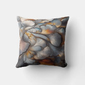 保護プリント銀葉模様 クッション (裏面)