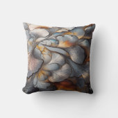 保護プリント銀葉模様 クッション (正面)