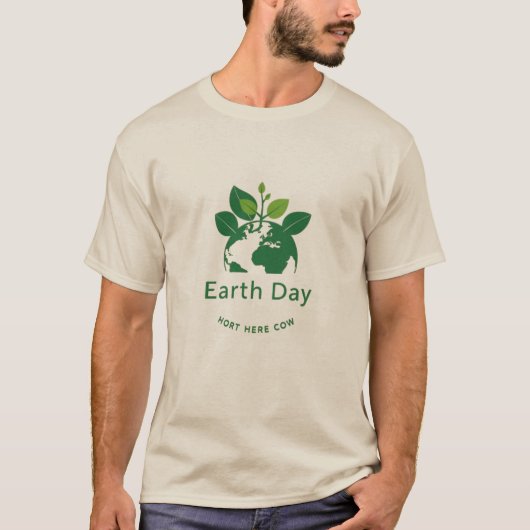 保護ホーム | ミニマリスト・アース・デイTシャツ Tシャツ (正面)