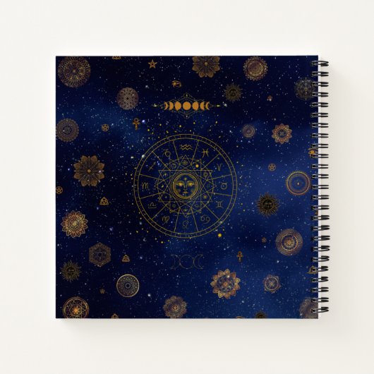 保護マンダラウィッチの魔法の異教の記号 ノートブック (裏面)