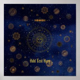 保護マンダラウィッチの魔法の異教の記号 ポスター