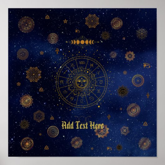 保護マンダラウィッチの魔法の異教の記号 ポスター (正面)