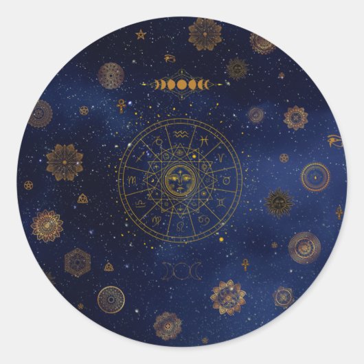 保護マンダラウィッチの魔法の異教の記号 ラウンドシール (正面)