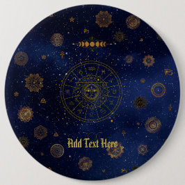 保護マンダラウィッチの魔法の異教の記号 缶バッジ