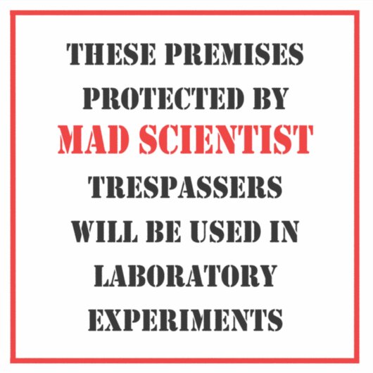 保護不機嫌科学者 シール (正面)