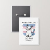 保護人と死を問う激しい猫 缶バッジ (正面/裏面)