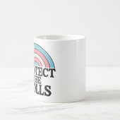 保護人形トランス国旗のイラストレーション コーヒーマグカップ (中央)