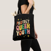 保護保護Youth Trans Kids LGBTQ トートバッグ (クローズアップ)