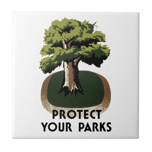 保護公園 タイル (正面)