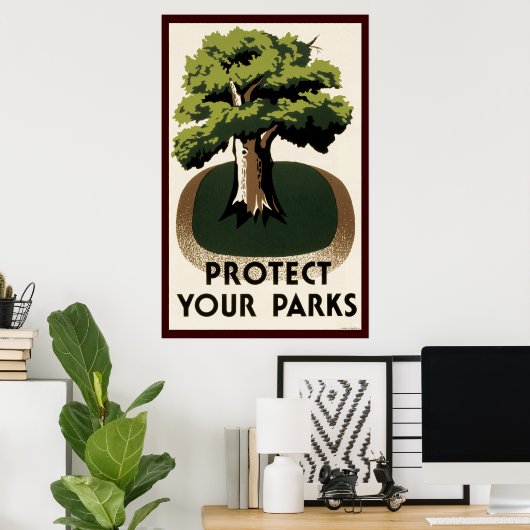 保護公園 ポスター (ホームオフィス)