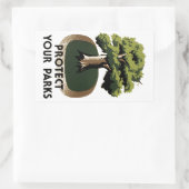 保護公園 長方形シール (バッグ)