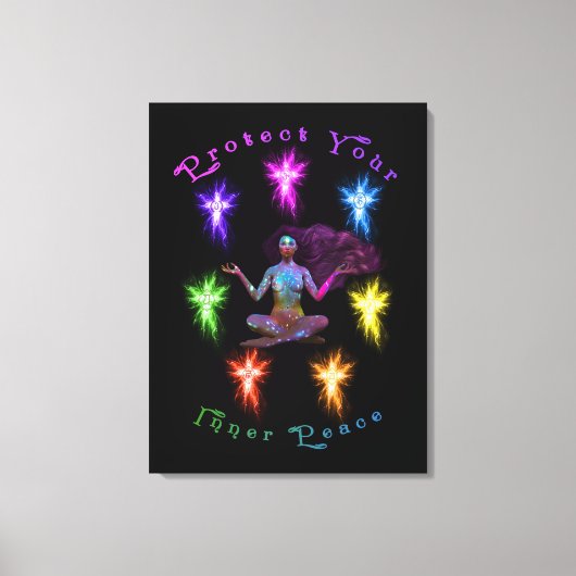 保護内和女チャクラ キャンバスプリント (正面)