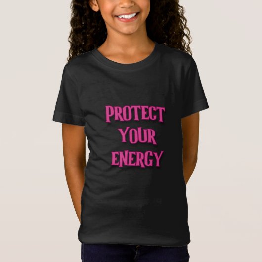 保護力は私の強力な女の子 Tシャツ (正面)