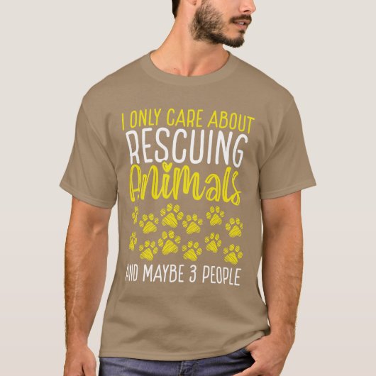 保護動物+犬レスキュー+動物保護活動 Tシャツ (正面)