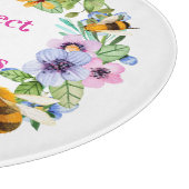 保護受粉ミツバチ花 カッティングボード (角)