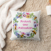 保護受粉ミツバチ花 クッション (ブランケット)