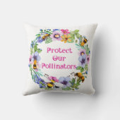 保護受粉ミツバチ花 クッション (裏面)