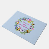 保護受粉ミツバチ花 ドアマット (アングル)