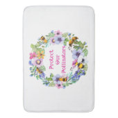 保護受粉ミツバチ花 バスマット (正面縦)