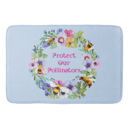 保護受粉ミツバチ花 バスマット