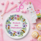 保護受粉ミツバチ花 ペーパープレート (パーティー)