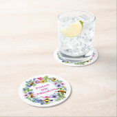 保護受粉ミツバチ花 ラウンドペーパーコースター (インサイチュ)